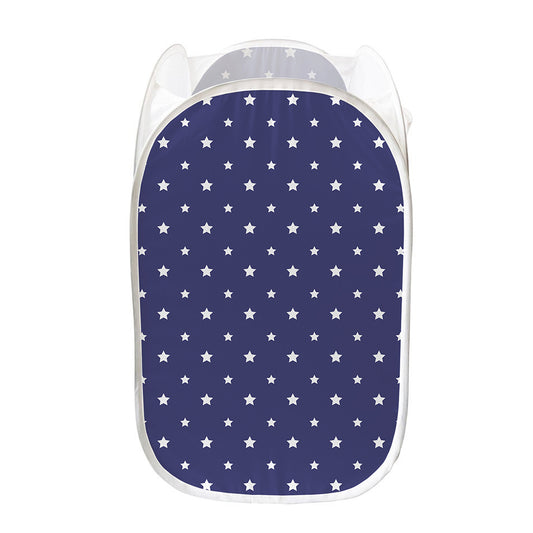American Little Star Pattern Print Mesh Laundry Hamper