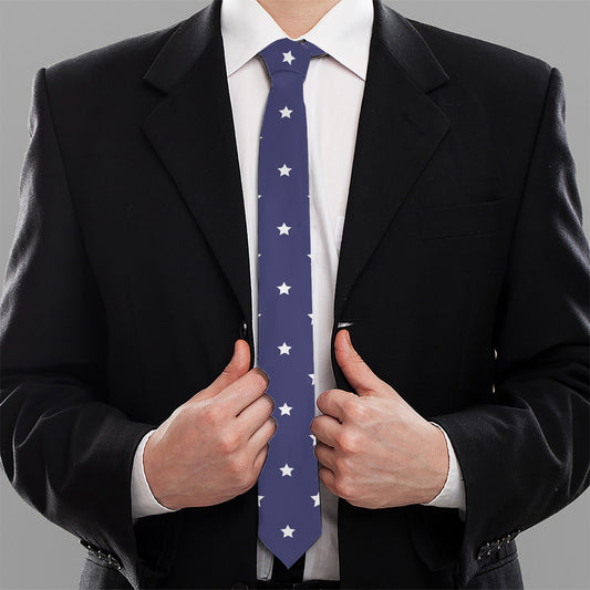 American Little Star Pattern Print Necktie