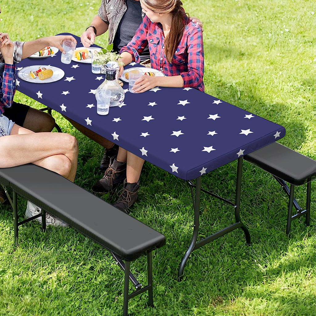 American Little Star Pattern Print Picnic Table Cover