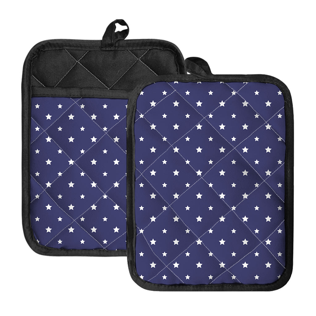 American Little Star Pattern Print Pot Holders With Pocket