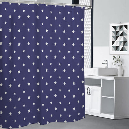 American Little Star Pattern Print Premium Shower Curtain