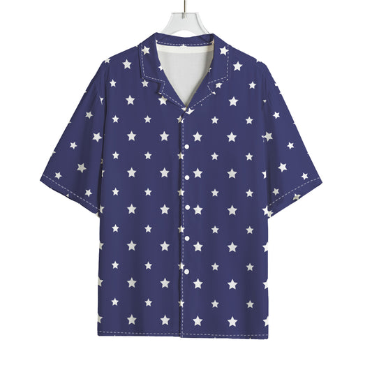 American Little Star Pattern Print Rayon Hawaiian Shirt