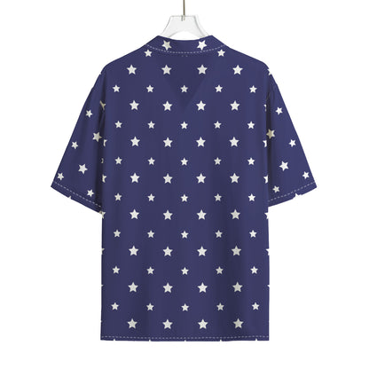 American Little Star Pattern Print Rayon Hawaiian Shirt