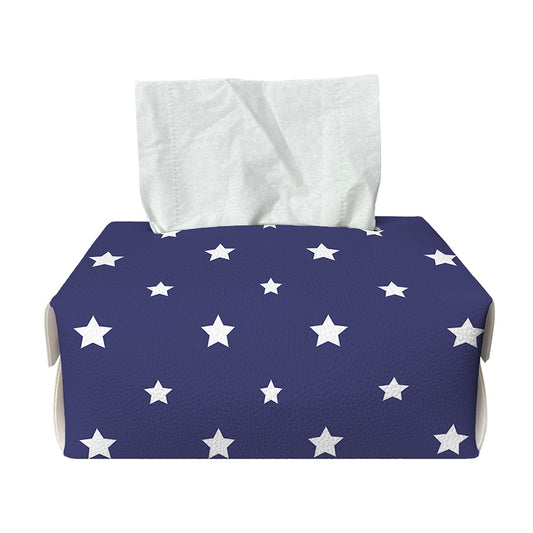 American Little Star Pattern Print Rectangle Tissue Box Cover