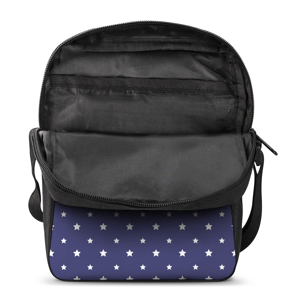 American Little Star Pattern Print Rectangular Crossbody Bag