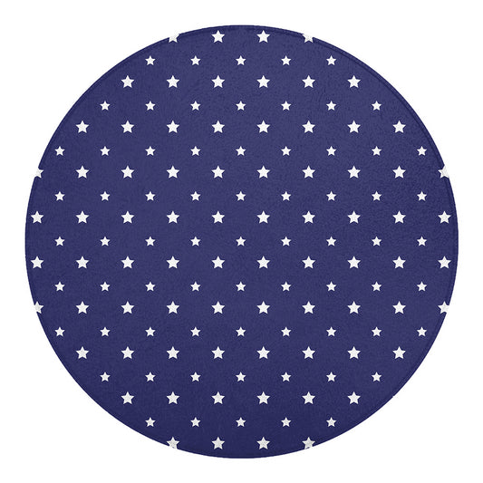 American Little Star Pattern Print Round Blanket