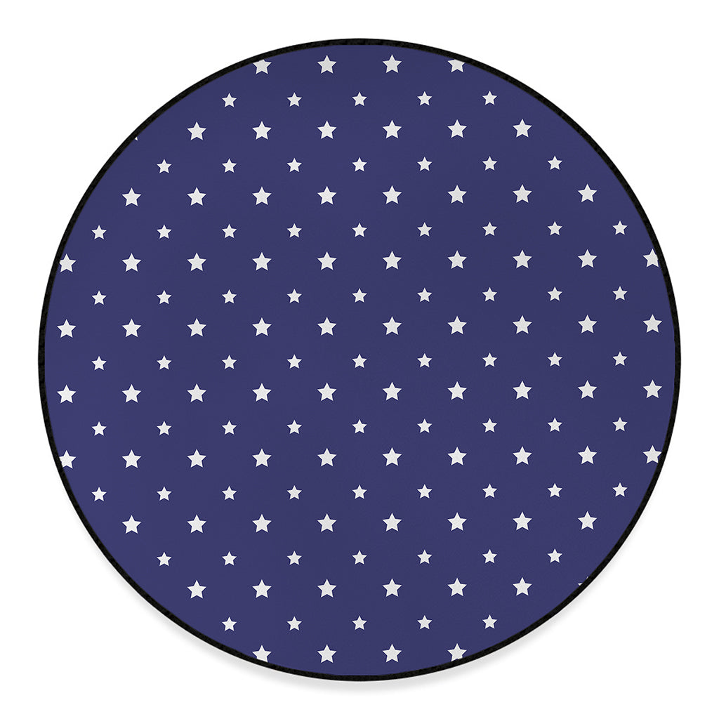 American Little Star Pattern Print Round Floor Mat