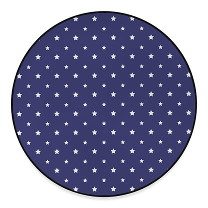 American Little Star Pattern Print Round Floor Mat