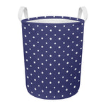 American Little Star Pattern Print Round Laundry Basket