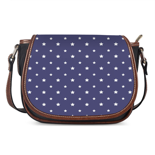American Little Star Pattern Print Saddle Bag