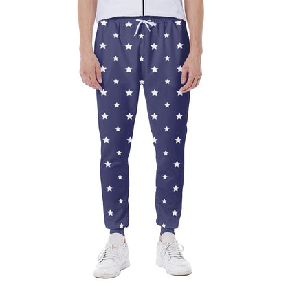 American Little Star Pattern Print Scuba Joggers