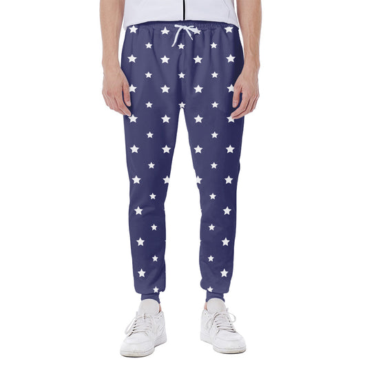American Little Star Pattern Print Scuba Joggers