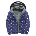 American Little Star Pattern Print Sherpa Lined Zip Up Hoodie