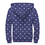 American Little Star Pattern Print Sherpa Lined Zip Up Hoodie