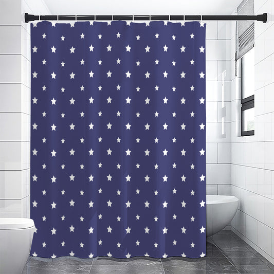 American Little Star Pattern Print Shower Curtain