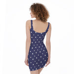 American Little Star Pattern Print Sleeveless Bodycon Dress