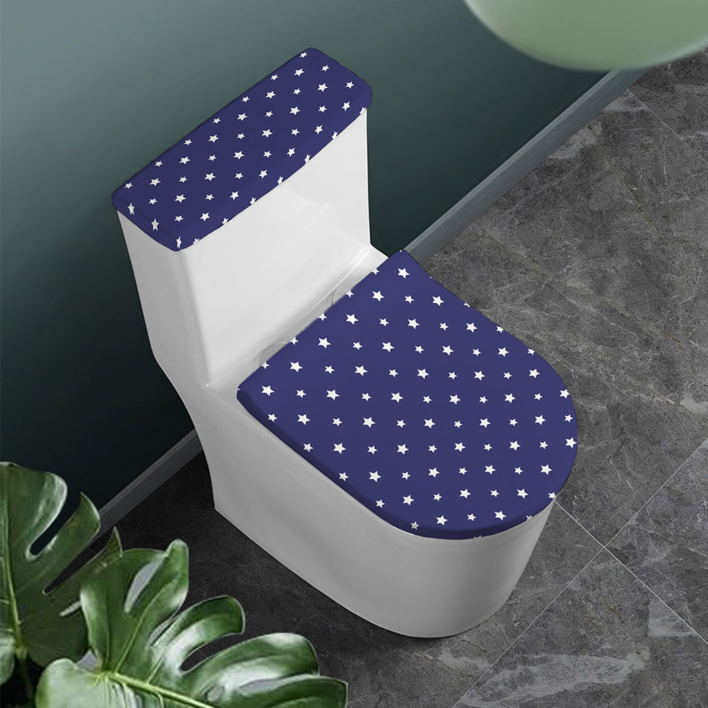 American Little Star Pattern Print Toilet Lid And Tank Cover Set