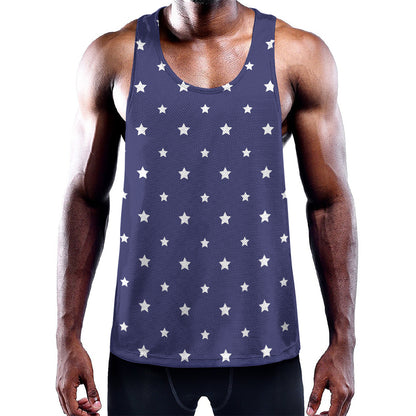 American Little Star Pattern Print Training Tank Top
