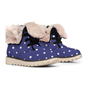 American Little Star Pattern Print Winter Boots