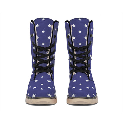 American Little Star Pattern Print Winter Boots