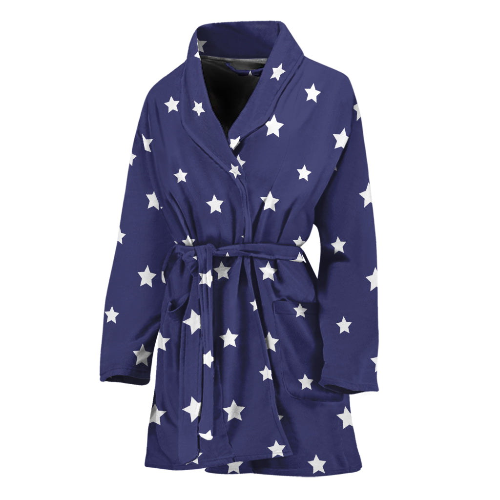 American Little Star Pattern Print Women's Bathrobe