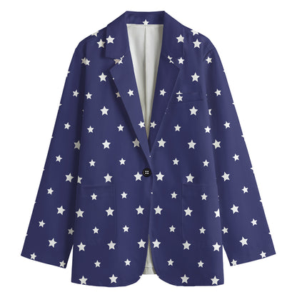 American Little Star Pattern Print Women's Blazer