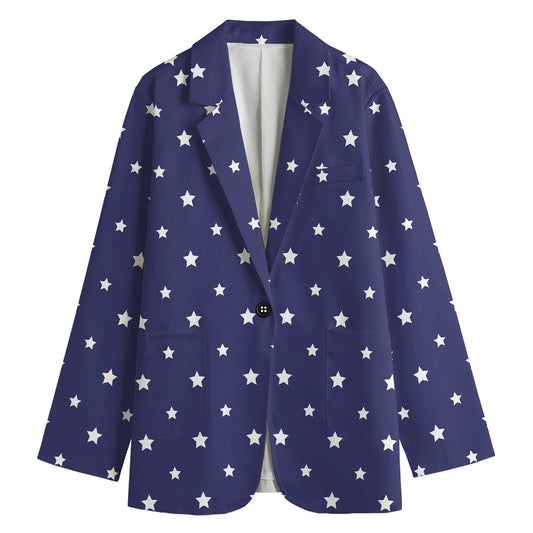 American Little Star Pattern Print Women's Blazer