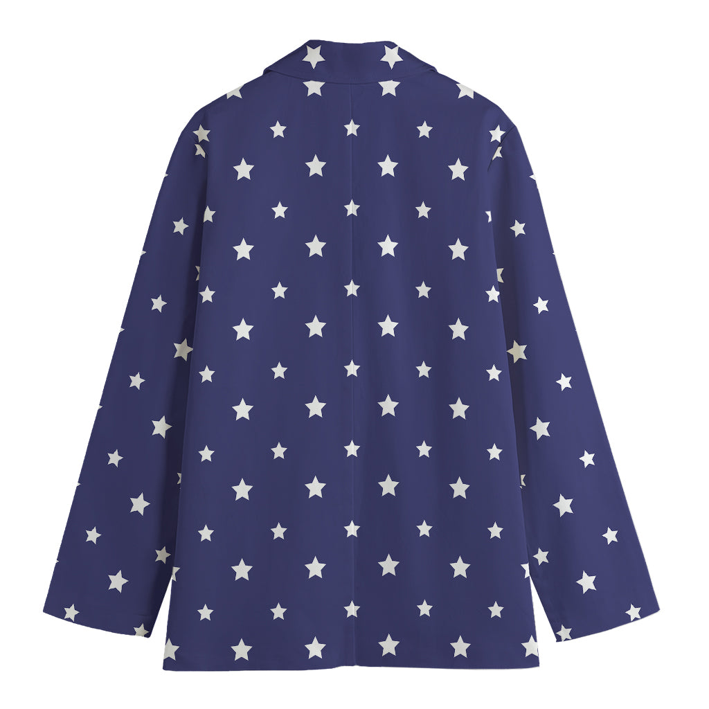 American Little Star Pattern Print Women's Cotton Blazer