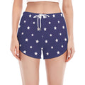 American Little Star Pattern Print Women's Split Running Shorts