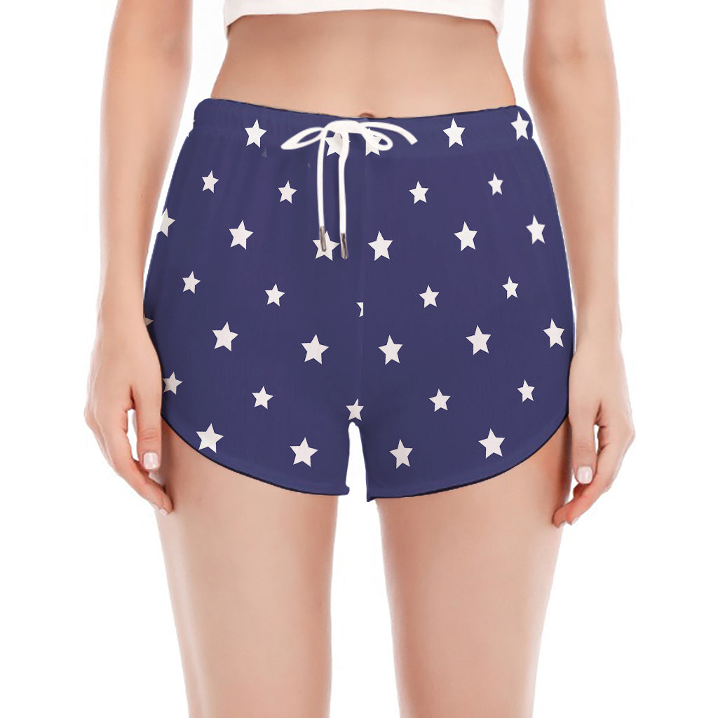 American Little Star Pattern Print Women's Split Running Shorts