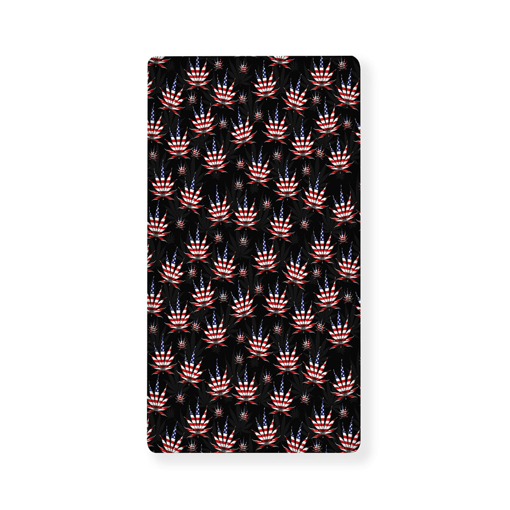 American Marijuana Leaf Pattern Print Baby Crib Sheet