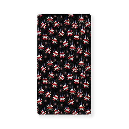 American Marijuana Leaf Pattern Print Baby Crib Sheet