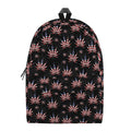 American Marijuana Leaf Pattern Print School Backpack