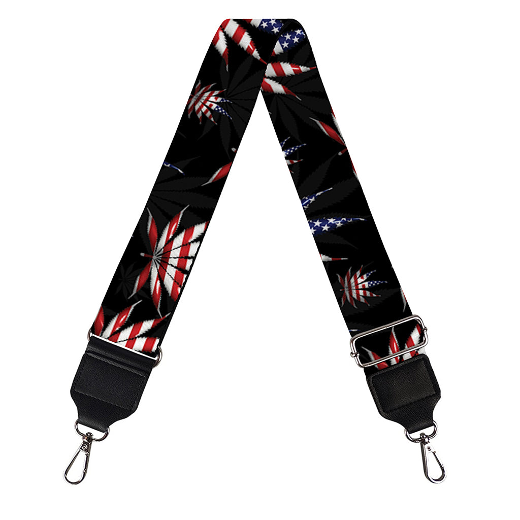 American Marijuana Leaf Pattern Print Bag Strap
