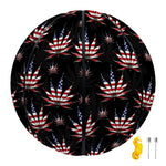 American Marijuana Leaf Pattern Print Basketball