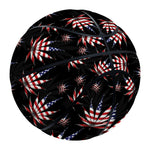 American Marijuana Leaf Pattern Print Basketball