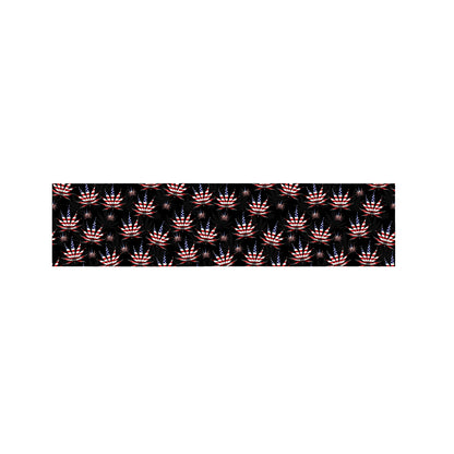 American Marijuana Leaf Pattern Print Bed Runner