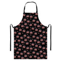 American Marijuana Leaf Pattern Print Bib Apron With Pocket