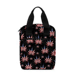 American Marijuana Leaf Pattern Print Bible Tote Bag