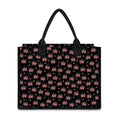 American Marijuana Leaf Pattern Print Canvas Tote Bag