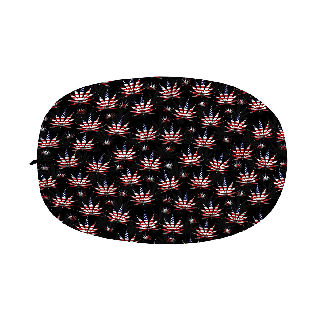 American Marijuana Leaf Pattern Print Car Side Mirror Covers