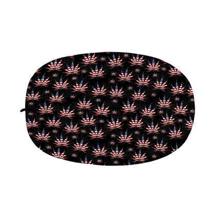 American Marijuana Leaf Pattern Print Car Side Mirror Covers