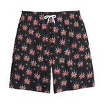 American Marijuana Leaf Pattern Print Cotton Shorts