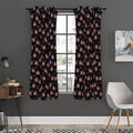 American Marijuana Leaf Pattern Print Grommet Curtain Panels
