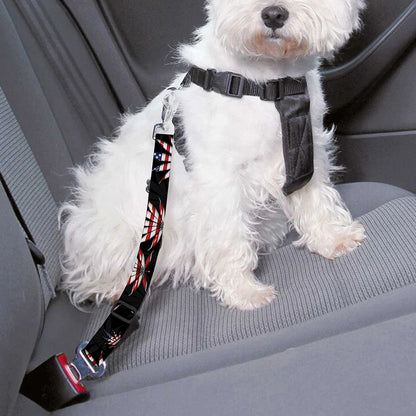 American Marijuana Leaf Pattern Print Dog Seat Belt