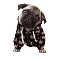 American Marijuana Leaf Pattern Print Dog Zip Up Hoodie