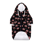 American Marijuana Leaf Pattern Print Dog Zip Up Hoodie