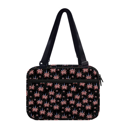American Marijuana Leaf Pattern Print Double Strap Bible Bag