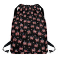 American Marijuana Leaf Pattern Print Drawstring Backpack
