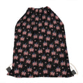 American Marijuana Leaf Pattern Print Drawstring Bag